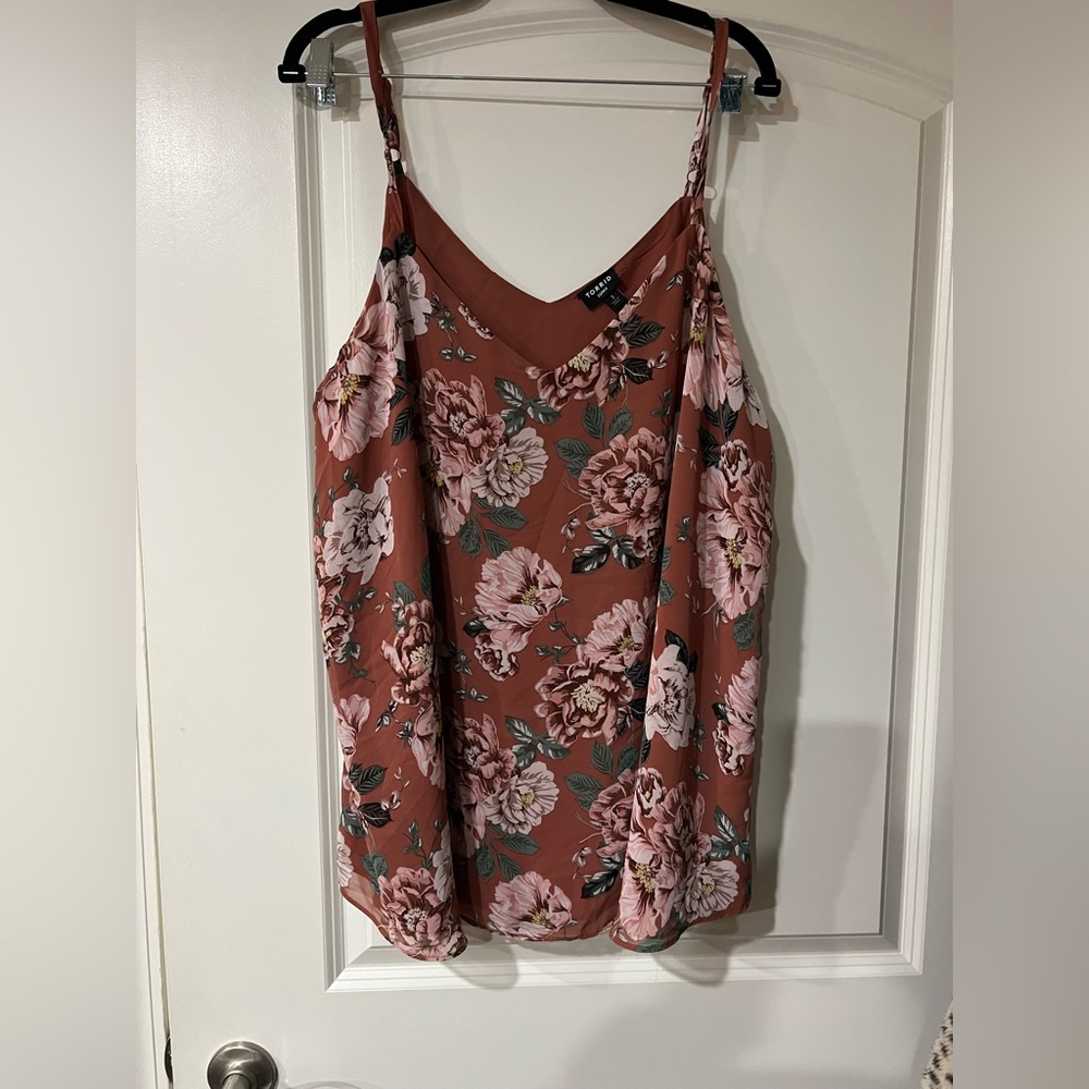 Brand new with tags beautiful oranges summer tank top with gorgeous flowers.